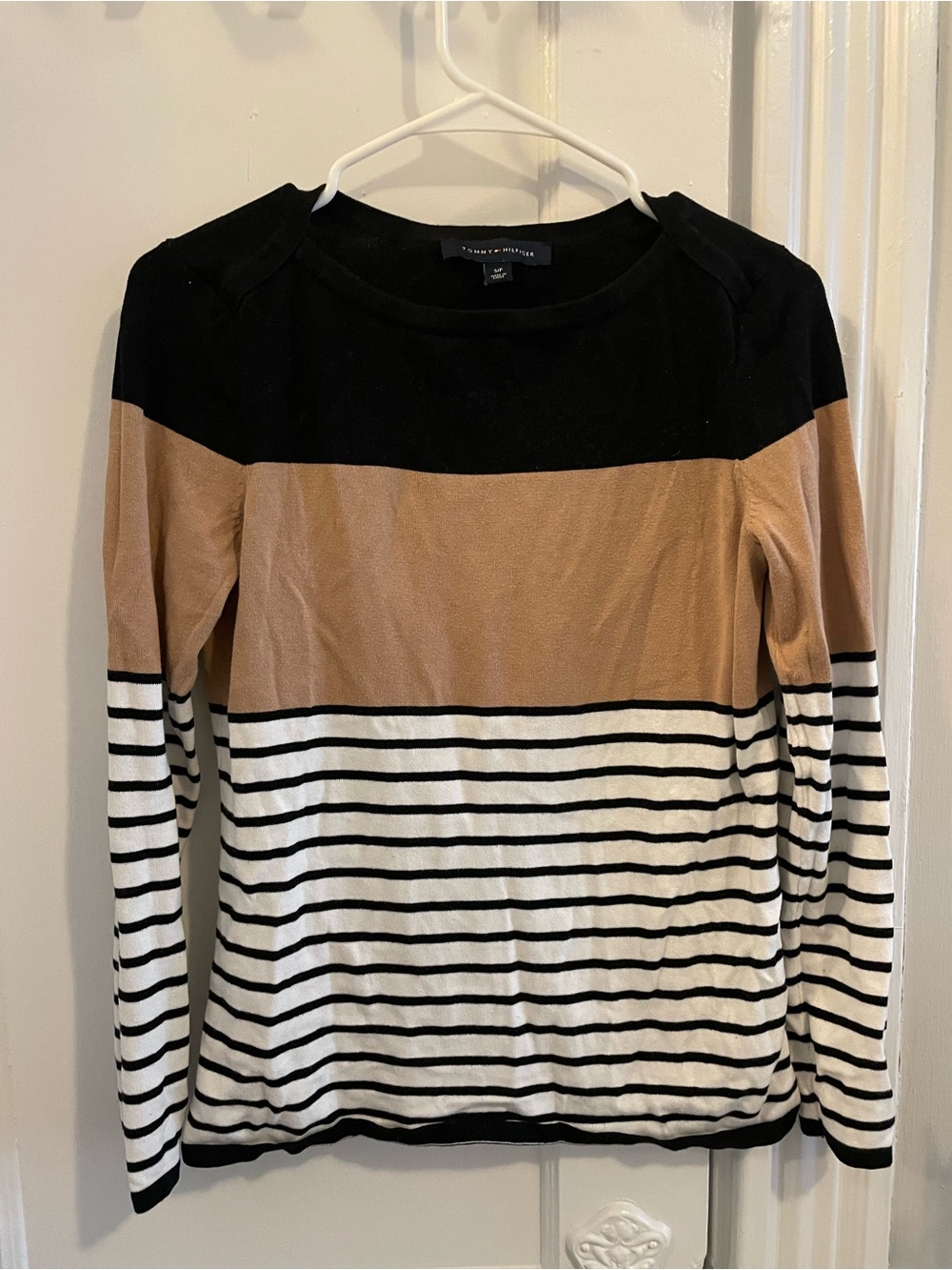 Tommy Hilfiger Black Sweater with Navy Label